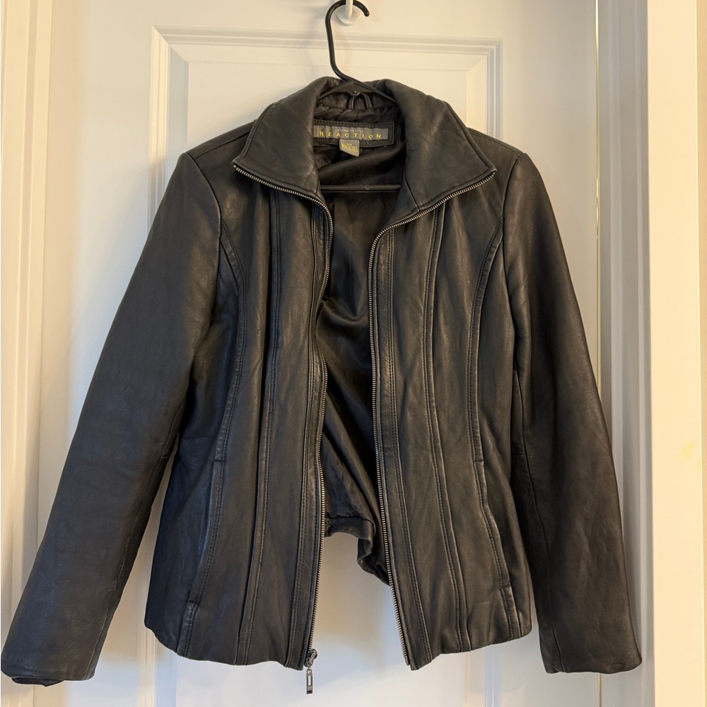 Vintage Kenneth Cole Reaction Dark Leather Jacket
